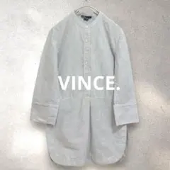 VINCE. ヴィンス 長袖 ロングシャツ チュニック ストライプ 青 紺 XSのサムネイル