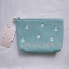 MaisondeFLEUR デイジーデニム刺繍ミニポーチ