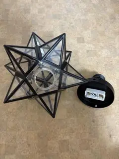 星型シーリングライト E26 LED対応 20cm ブラック(透明)