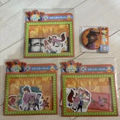 【新品】Happyくじ ズートピア2 缶ミラー ステッカー 4点セット