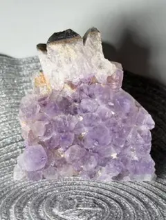 【 即日発送 】天然石 アメジストクラスター（原石） フクロウ彫刻①