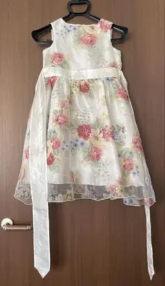 【130cm】キャサリンコテージ　フローラルプリント ノースリーブドレス