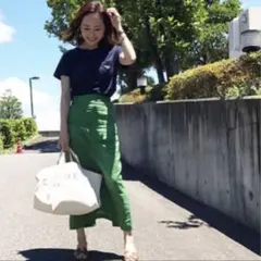 ミラオーウェン　リネンスカート
