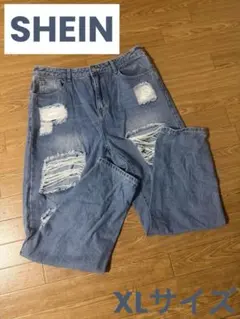 SHEIN(シーイン) ダメージデニム:XLサイズ
