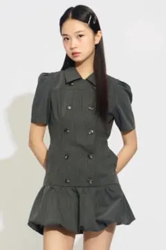 SLY DOUBLE BUTTON BALLOON ショート ワンピース スライ - メルカリ