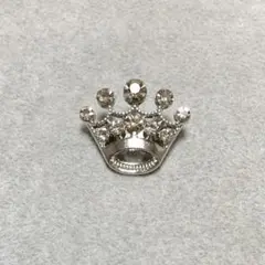 シルバーカラークリアビジュークラウンピンブローチ王冠ピンズティアラピンバッジ