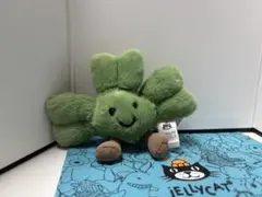 新品　新作　ジェリーキャット　クローバー　バッグチャーム　キーホルダー　三つ葉 jellycat ジェリーキャット クローバー キーホルダー 三つ葉 葉っぱ