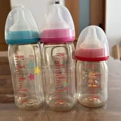 Pigeon 哺乳瓶 3本セット カラフル