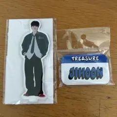TREASURE はぴだんぶい　カフェ　アクスタ　ジフン　缶バッジ