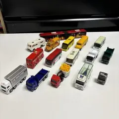 【トミカ他】 ミニカー トラック/バス 16台セット