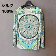 EMILIO PUCCI エミリオプッチ　シルク100%長袖ティーシャツブラウスのサムネイル