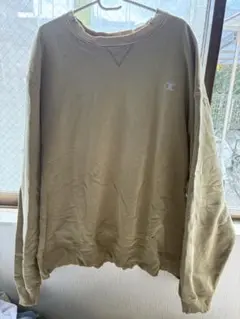 T*a様 CHAMPION XL 古着 オリーブ色 クルーネック トレーナー