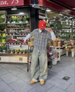 90s 半袖シャツ　チェック　ボックス　短丈　cityboy ノームコア　古着