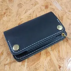 k*0様 【真鍮】L字ファスナー 3層牛革トラッカーウォレット ミドル