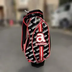 archivio キャディバッグ 黒/白/赤エナメル