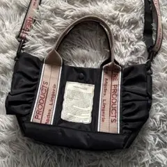 シアタープロダクツ　テムズS フリル　ショルダーバッグ　ブラック