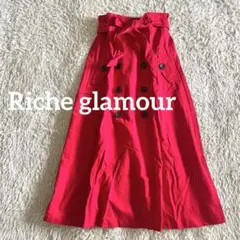 【新品同様】Riche glamour トレンチスカート ロング Aライン 赤Mのサムネイル