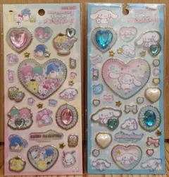 サンリオジュエルシール　キキララ　ポチャッコ　プリン　シナモン　シナモロール