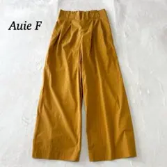 AuieF ワイドパンツ【M】レディース ウエストゴム ストレッチ イエロー服