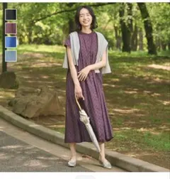 ケユカ　プロバンス柄ギャザーワンピースのサムネイル