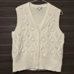 ユニクロ×イネス　ポイントテールベスト オフホワイト　最終値下げ