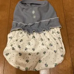 完成品 ハンドメイド リップル小花柄バルーンキャミワンピース 犬服