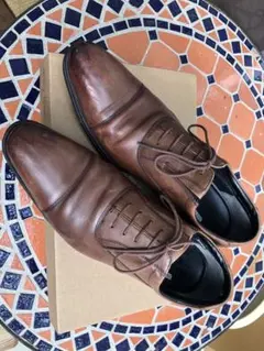 値下げtexcy luxe ブラウン ドレスシューズ Gore-tex