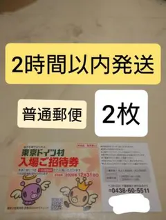 千葉県　東京ドイツ村入場ご招待券2枚　普通郵便　チケット　無料入園券のサムネイル