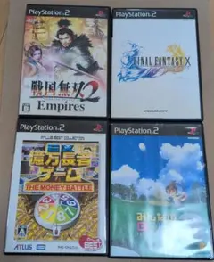 PS2ソフト4本セット 戦国無双2 みんなのGOLF3 億万長者ゲーム他