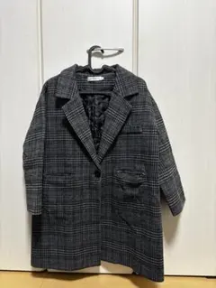 gray plaid Chester coatのサムネイル