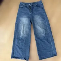 ワイドデニムパンツ ブルーのサムネイル