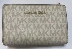 マイケルコース 財布 二つ折り MK柄 ホワイト レディース