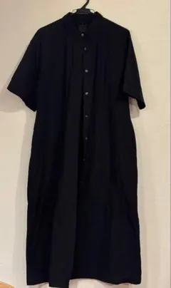 無印良品半袖シャツワンピースXL 黒　涼感