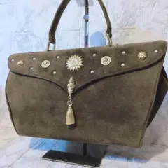 【極美品✨】BALLY スエード ゴールド金具 レザー ハンドバッグ 本革