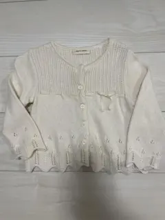 SENSE OF WONDER かぎ編みニットカーディガン 90cm アイボリー