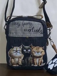 ハンドメイド☆岡山デニム♪ステンシル☆スマホネコ♪子猫☆ミニ