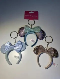 東京ディズニーリゾート ミッキー・ミニー耳キーホルダー 3個セット