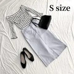 【コーデ売り】七分袖カットソー＋ロングスカート　ミモレ丈スカート　春～秋コーデ