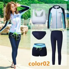 ラッシュガード レディース 5点セット L 水着 速乾