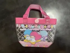 リトルツインスターズ ガチャガチャ　プールバッグ風ポーチ