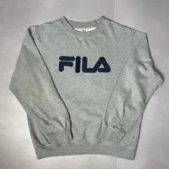 90年代 FILA フィラ フロント ロゴ刺繍 スウェット メンズM