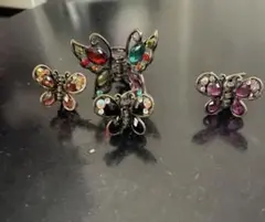 バタフライモチーフヘアクリップ（4個セット）