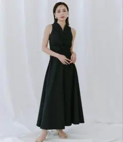 anuans ツイストギャザーワンピース XS