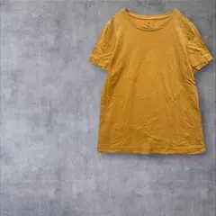【無印良品】 半袖Tシャツ トップス　クルーネック　綿100% からし色 M