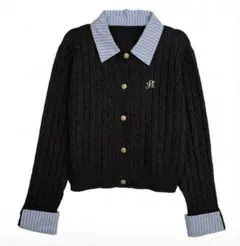 SHEIN ニットカーディガン ブラック