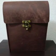 サンタワールド 牛革 本革 コラージュ素材 紙もの 収納 ポーチ ケース