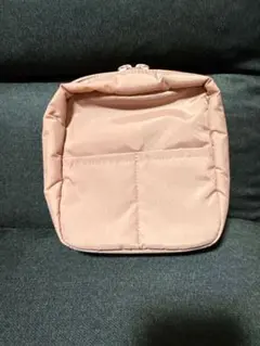 無印良品　メイクポーチ　ピンク　ナイロンポーチ ポケット　ジッパー付き　新品