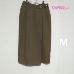 オリーブグリーン M タイトスカート ベルト付きのサムネイル