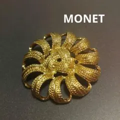 MONET ゴールドカラー サークルモチーフ ブローチ