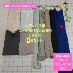 レディース服コーデ売りまとめ売り　Lサイズ8点　春服大人キレイめカジュアル
